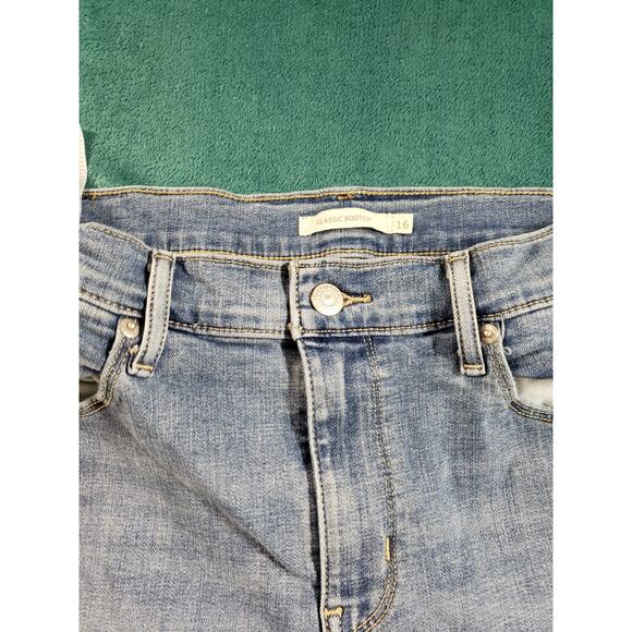 Levis Jeans Size 16 Womens Blue Pants Ladies Stretch Classic Mid Rise Bootcut - Picture 7 of 15